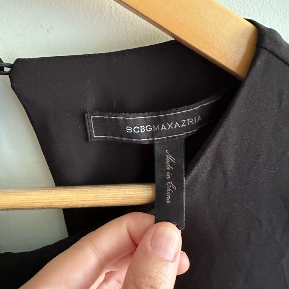 BCBG black wide leg jumpsuit